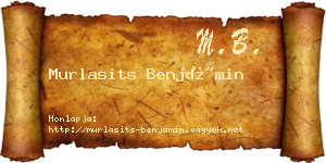 Murlasits Benjámin névjegykártya